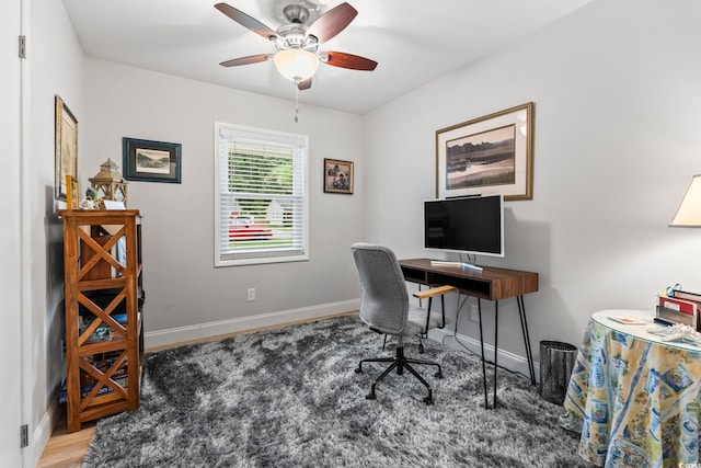 1223 Naylor Ave, Myrtle Beach, SC 29577 - office space with baseboards and a ceiling fan