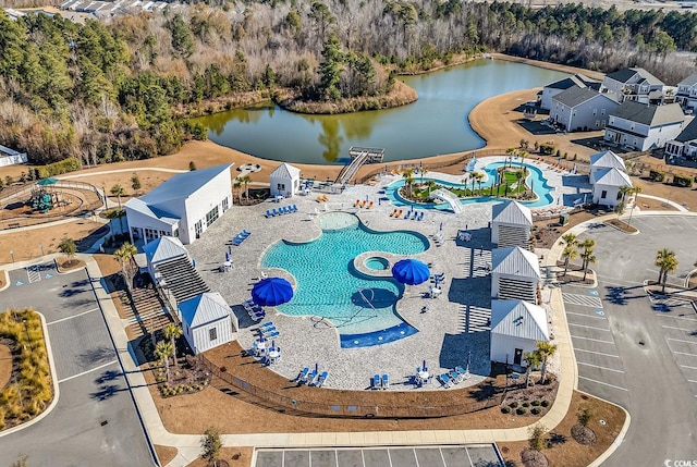 218 Calhoun Falls Dr, Myrtle Beach, SC 29579 - aerial view of a large body of water and a pool