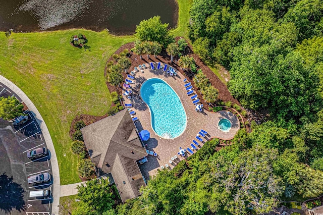 1833 Lake Egret Dr, North Myrtle Beach, SC 29582 - aerial view of a pool area