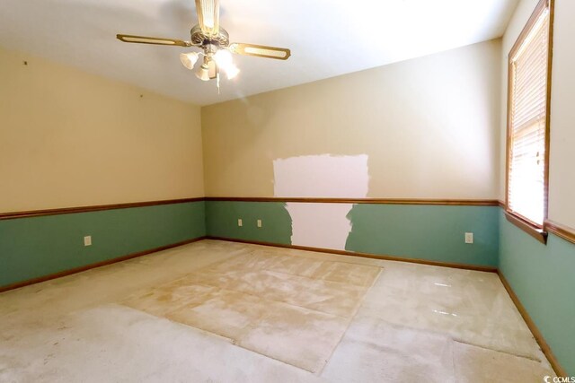 3150 Dusty Rd, Loris, SC 29569 - carpeted empty room featuring baseboards and a ceiling fan