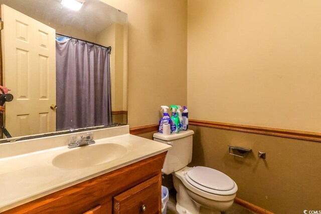 3150 Dusty Rd, Loris, SC 29569 - bathroom featuring vanity and a shower with curtain