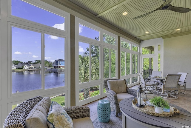 1108 Surf Pointe Dr, North Myrtle Beach, SC 29582 - sunroom with a water view