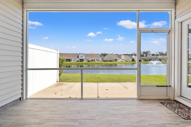 121 Parmelee Dr Unit D, Murrells Inlet, SC 29576 - unfurnished sunroom with a water view and a residential view