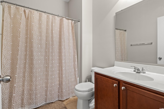 121 Parmelee Dr Unit D, Murrells Inlet, SC 29576 - full bathroom featuring vanity, toilet, tile patterned flooring, and a shower with shower curtain