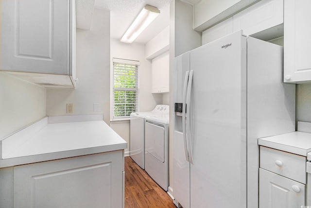 157 Egret Run Ln Unit 523, Pawleys Island, SC 29585 - laundry room featuring cabinet space, washing machine and dryer, and wood finished floors