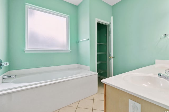 2384 Covington Dr, Myrtle Beach, SC 29579 - full bath featuring a garden tub, tile patterned floors, and vanity