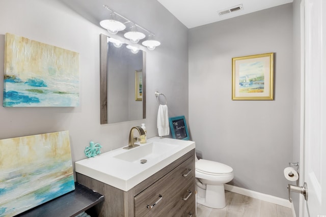 1101 Possum Trot Rd Unit D201, North Myrtle Beach, SC 29582 - half bathroom with vanity and wood finished floors