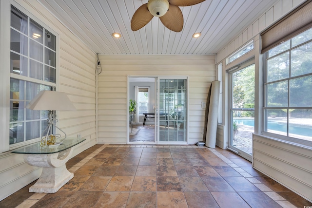 4232 Pointer Ct, Myrtle Beach, SC 29579 - unfurnished sunroom with ceiling fan and healthy amount of natural light