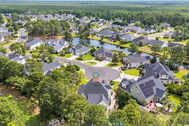 4232 Pointer Ct, Myrtle Beach, SC 29579 - aerial view of residential area with a forest and a large body of water