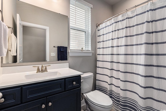 1741 Parish Way, Myrtle Beach, SC 29577 - bathroom with toilet, vanity, and a shower with shower curtain