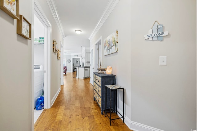 172 Ella Kinley Cir Unit 101, Myrtle Beach, SC 29588 - hall with ornamental molding and light wood-style flooring