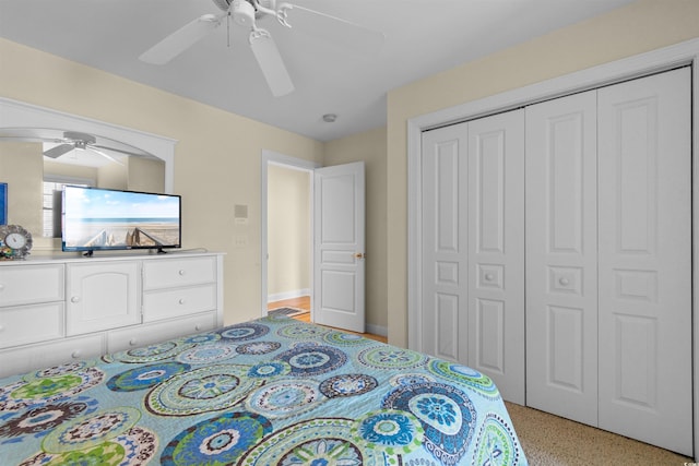 141 Cayman Loop, Pawleys Island, SC 29585 - bedroom featuring a closet and a ceiling fan