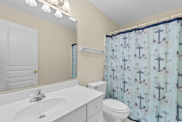 141 Cayman Loop, Pawleys Island, SC 29585 - full bathroom with vanity, toilet, and a shower with shower curtain