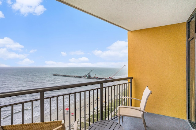 2600 N Ocean Blvd Unit 1406, Myrtle Beach, SC 29577 - balcony featuring a water view