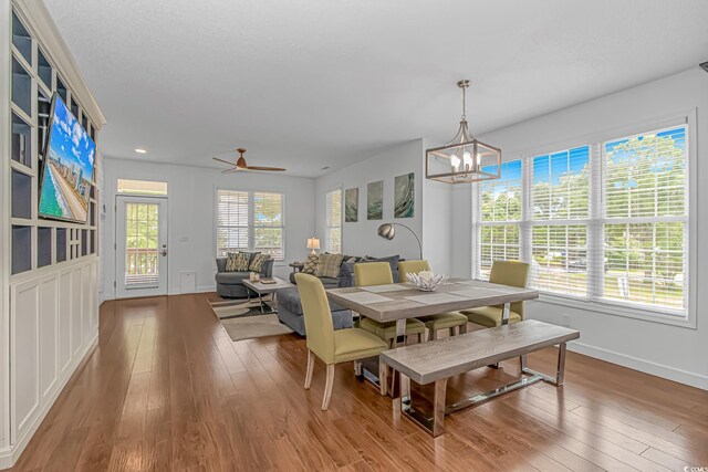 4600 Murrells Inlet Rd, Murrells Inlet, SC 29576 - dining area with wood finished floors and a chandelier