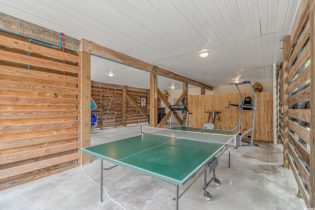 4600 Murrells Inlet Rd, Murrells Inlet, SC 29576 - game room with unfinished concrete floors