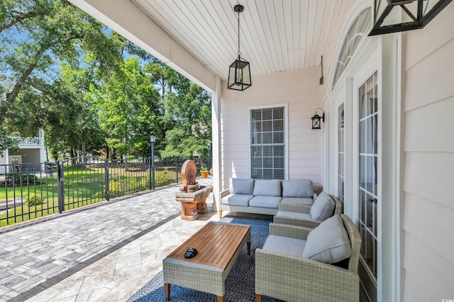 1619 Eastover Ln, North Myrtle Beach, SC 29582 - view of patio with an outdoor living space