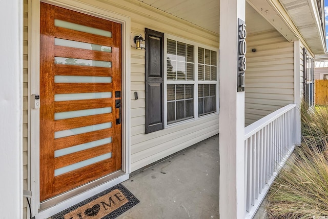5031 Medieval Dr, Conway, SC 29526 - doorway to property featuring covered porch