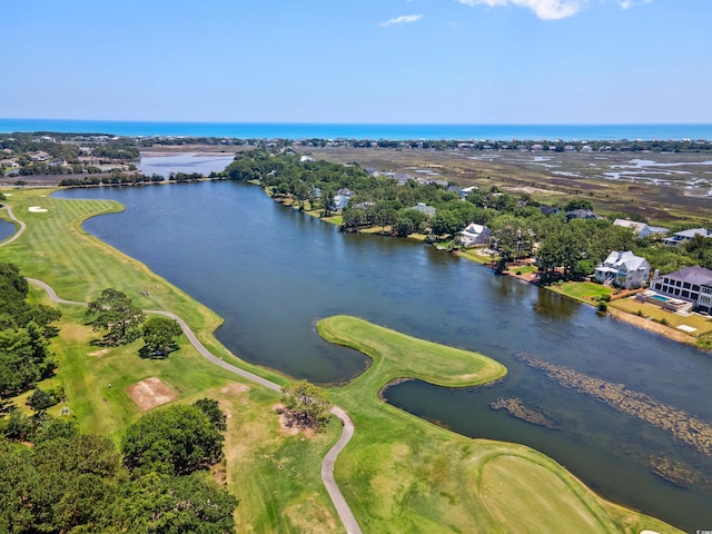 95 Sanderling Ave, Georgetown, SC 29440 - drone / aerial view of a nearby body of water and a golf course