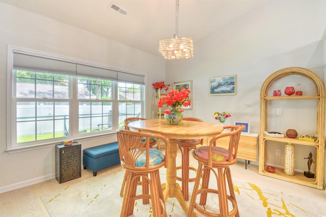 631 Rycola Cir, Surfside Beach, SC 29575 - dining space with plenty of natural light, baseboards, and a chandelier