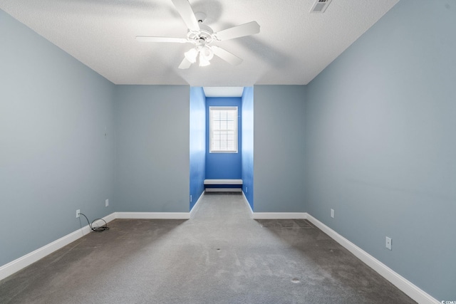 4378 Willoughby Ln Unit 4378, Myrtle Beach, SC 29577 - additional living space with ceiling fan, carpet, and a textured ceiling
