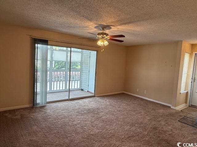 1980 Bent Grass Dr Unit F, Surfside Beach, SC 29575 - spare room with carpet, a ceiling fan, and a textured ceiling
