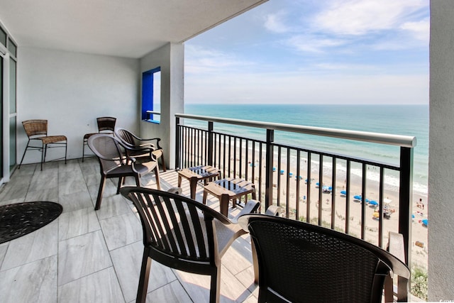 504 N Ocean Blvd Unit 1106, Myrtle Beach, SC 29577 - balcony featuring view of water and beach