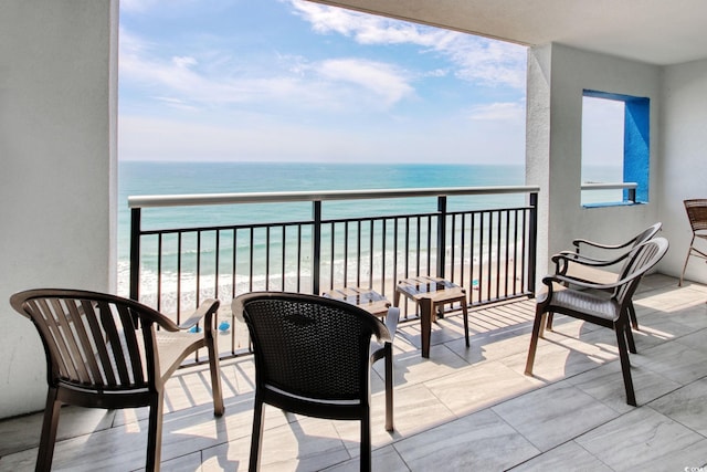 504 N Ocean Blvd Unit 1106, Myrtle Beach, SC 29577 - balcony featuring view of water and beach