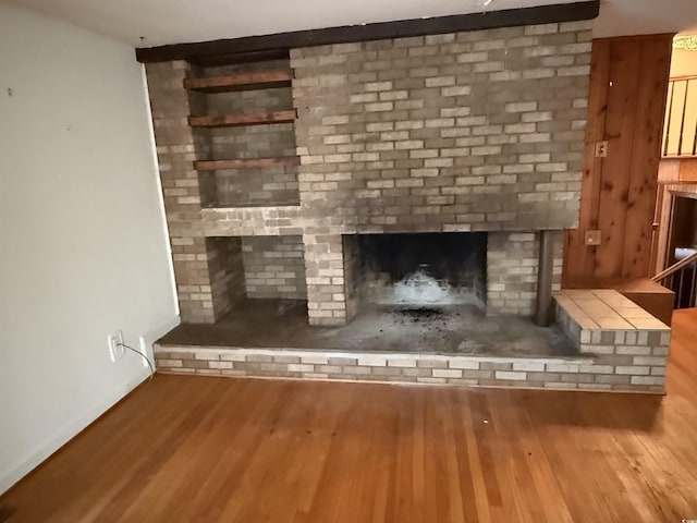 4909 Yaupon Cir, Myrtle Beach, SC 29575 - detailed view of wood finished floors and a fireplace