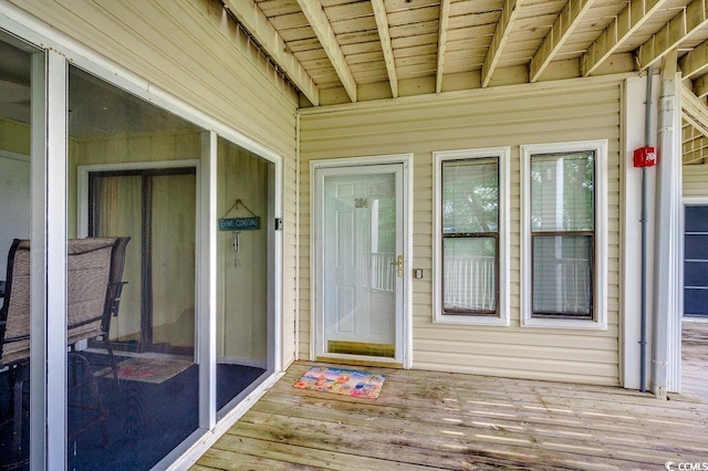211 N Hillside Dr Unit 204, North Myrtle Beach, SC 29582 - view of exterior entry featuring a deck