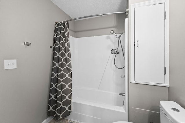 1356 Glenns Bay Rd Unit A202, Surfside Beach, SC 29575 - bathroom with shower / bath combo and a textured ceiling