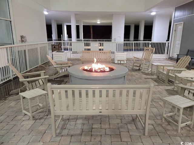161 Sea Watch Dr Unit 601, Myrtle Beach, SC 29572 - view of patio / terrace with a fire pit
