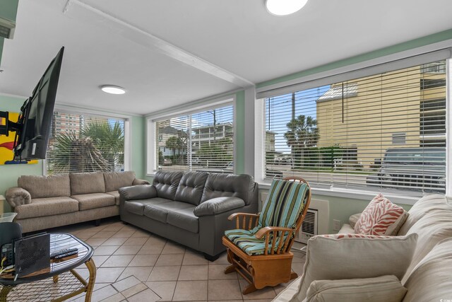 5409 N Ocean Blvd Unit 100, North Myrtle Beach, SC 29582 - living room featuring light tile patterned flooring