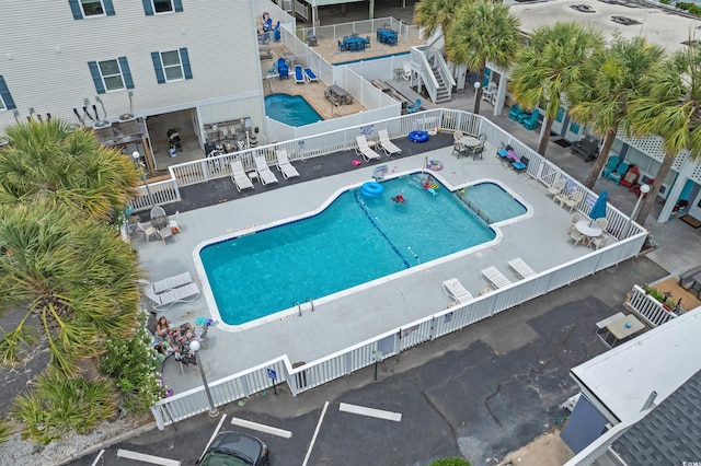 5409 N Ocean Blvd Unit 100, North Myrtle Beach, SC 29582 - bird's eye view of a pool area