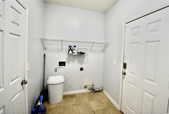 126 Clovis Cir, Myrtle Beach, SC 29579 - washroom featuring hookup for an electric dryer, washer hookup, light tile patterned flooring, and baseboards