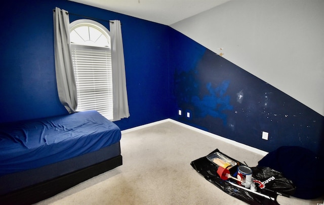 126 Clovis Cir, Myrtle Beach, SC 29579 - bedroom featuring carpet, baseboards, and lofted ceiling