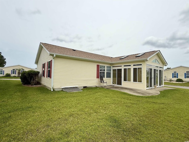 216 Walden Lake Rd, Conway, SC 29526 - back of property featuring a lawn, a patio area, and crawl space