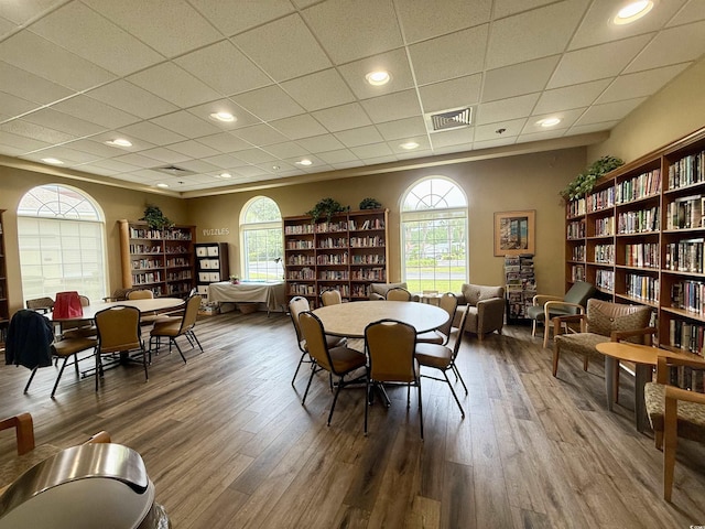 216 Walden Lake Rd, Conway, SC 29526 - dining space featuring plenty of natural light, wood finished floors, and a drop ceiling