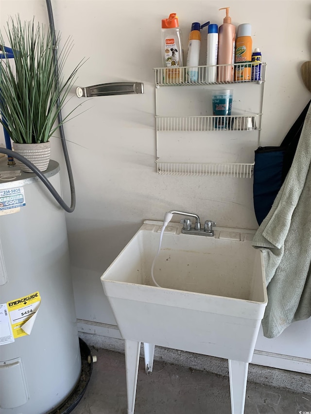 1432 Seahouse Ct, Surfside Beach, SC 29575 - detailed view of water heater and concrete floors