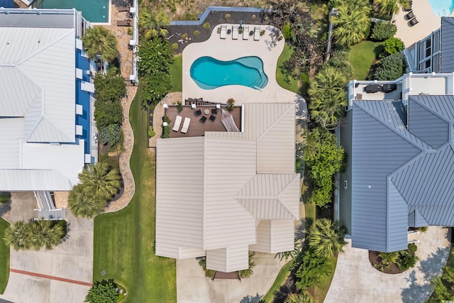 191 Grackle Ln, Pawleys Island, SC 29585 - drone / aerial view of a pool area