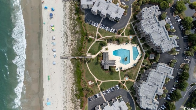 341 S Dunes Dr Unit C-34, Pawleys Island, SC 29585 - aerial overview of property's location with a pool area and unending shoreline