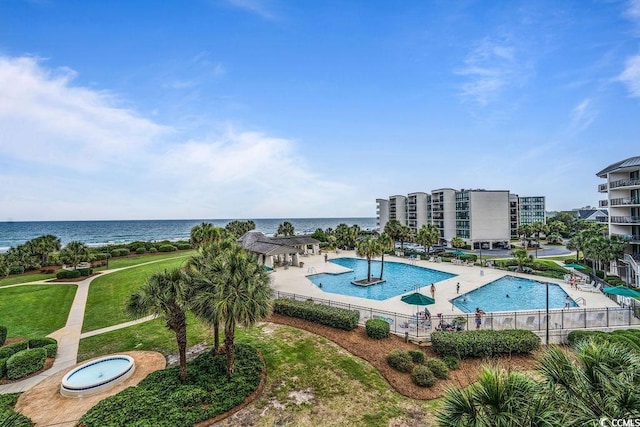341 S Dunes Dr Unit C-34, Pawleys Island, SC 29585 - community pool with a water view and a patio