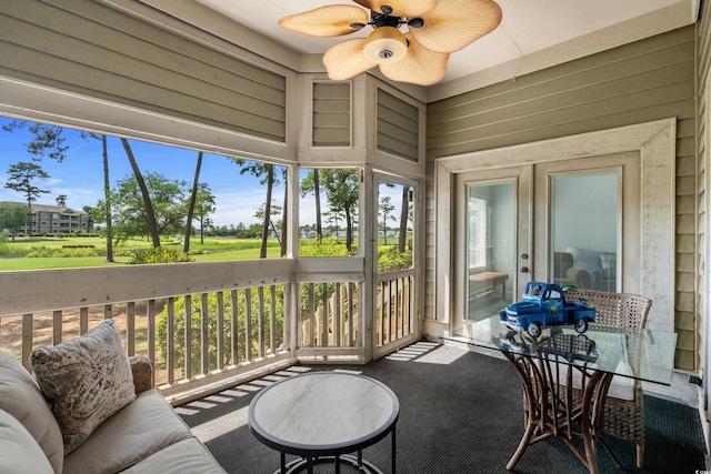1551 Spinnaker Dr Unit 5312, North Myrtle Beach, SC 29582 - sunroom with ceiling fan