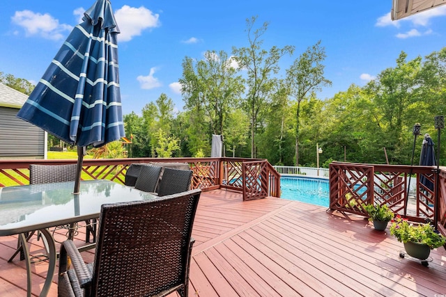 1051 Academy Dr, Conway, SC 29526 - wooden deck featuring outdoor dining area