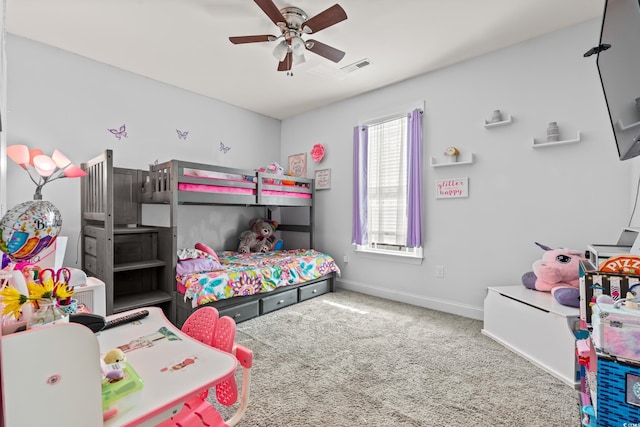 1051 Academy Dr, Conway, SC 29526 - carpeted bedroom with baseboards and ceiling fan