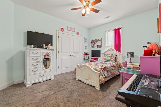 1051 Academy Dr, Conway, SC 29526 - carpeted bedroom with baseboards and ceiling fan
