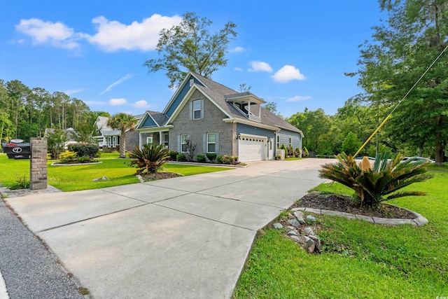 1051 Academy Dr, Conway, SC 29526 - view of front of property featuring driveway, a front yard, and brick siding
