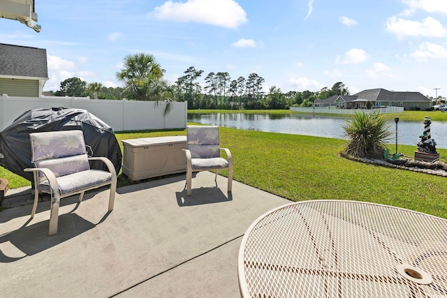 1068 Lizzie Ln, Surfside Beach, SC 29575 - view of patio with a water view