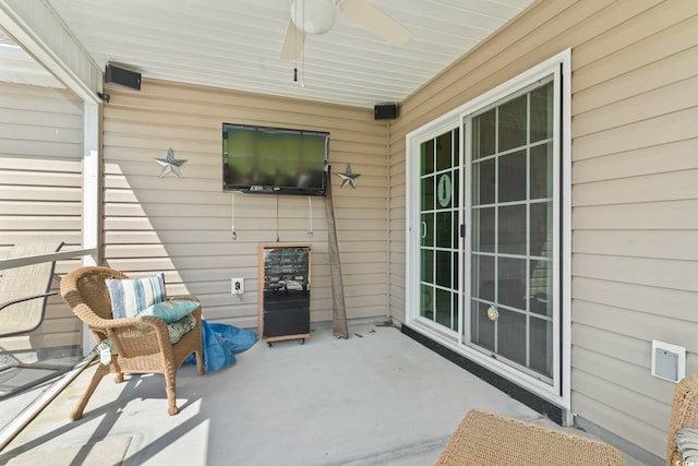 1068 Lizzie Ln, Surfside Beach, SC 29575 - view of patio / terrace with a ceiling fan