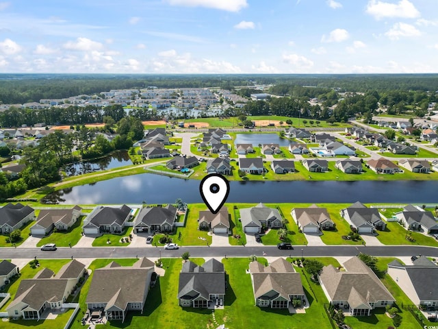 1068 Lizzie Ln, Surfside Beach, SC 29575 - aerial view of residential area with a nearby body of water